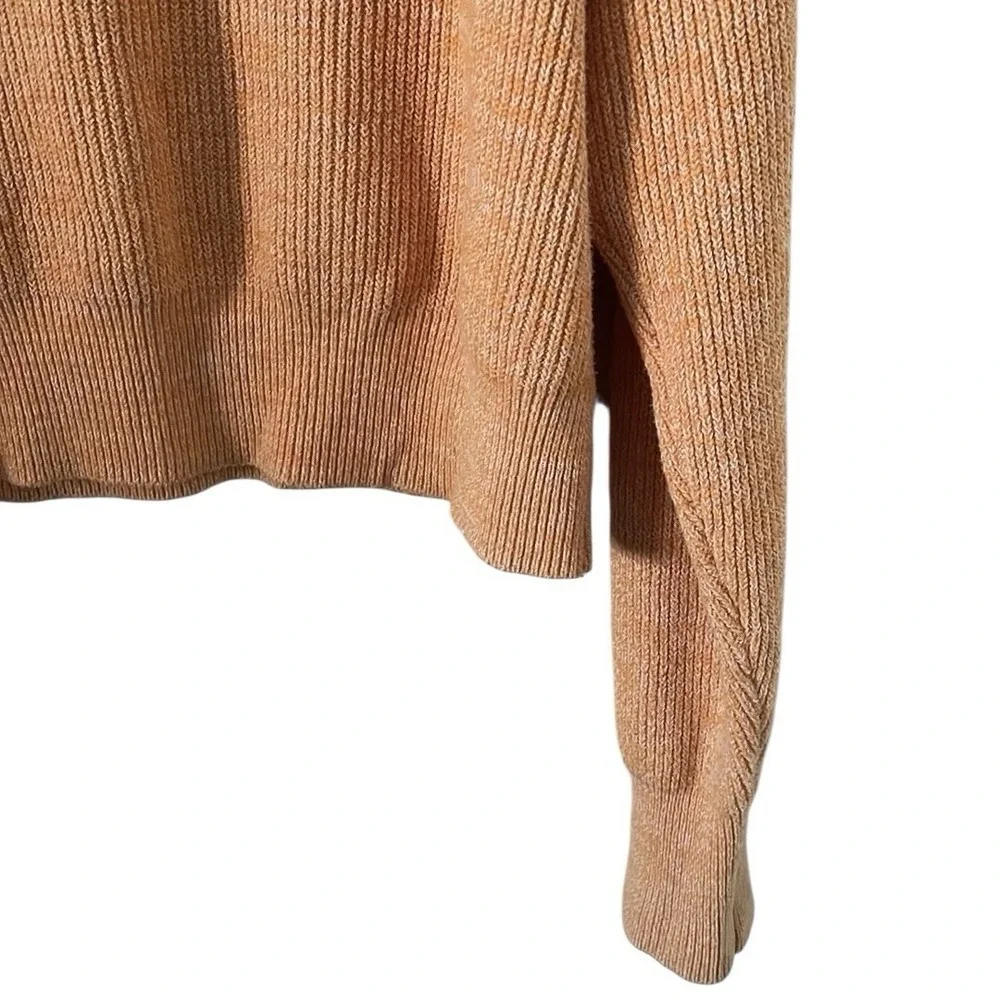 Free People Women's Orange Zest Too Good Ribbed‎ Pullover Sweater Size M
